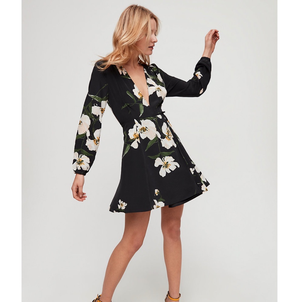 Aritzia | Wilfred Dian Wrap Silk Dress